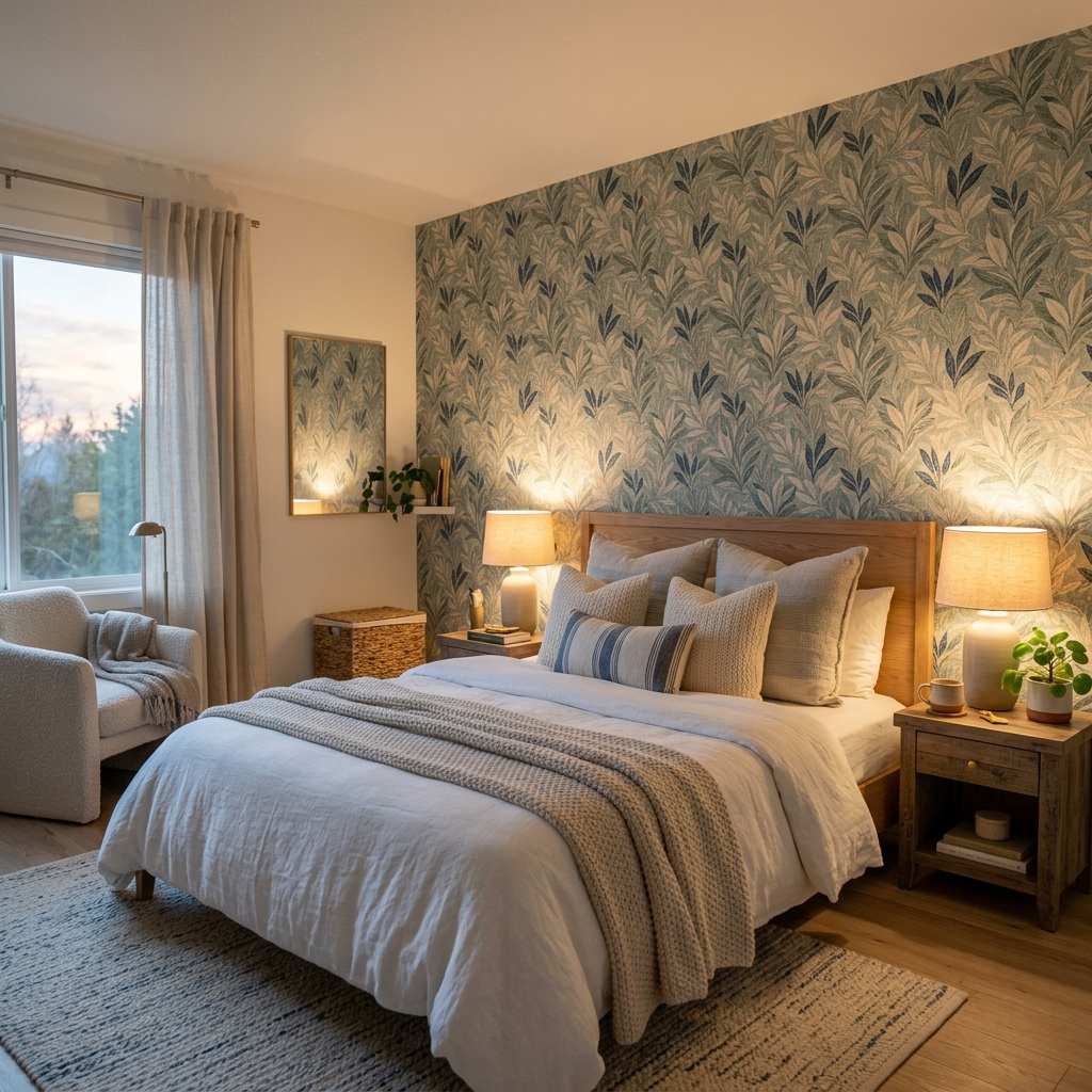 Top wallpaper designs for bedroom by Vishwas Homes