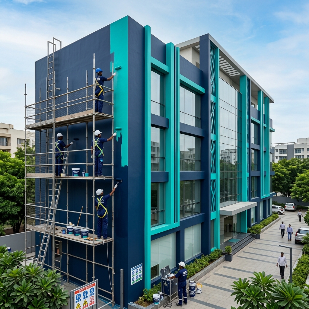 Commercial painting services in Indore by Vishwas Homes