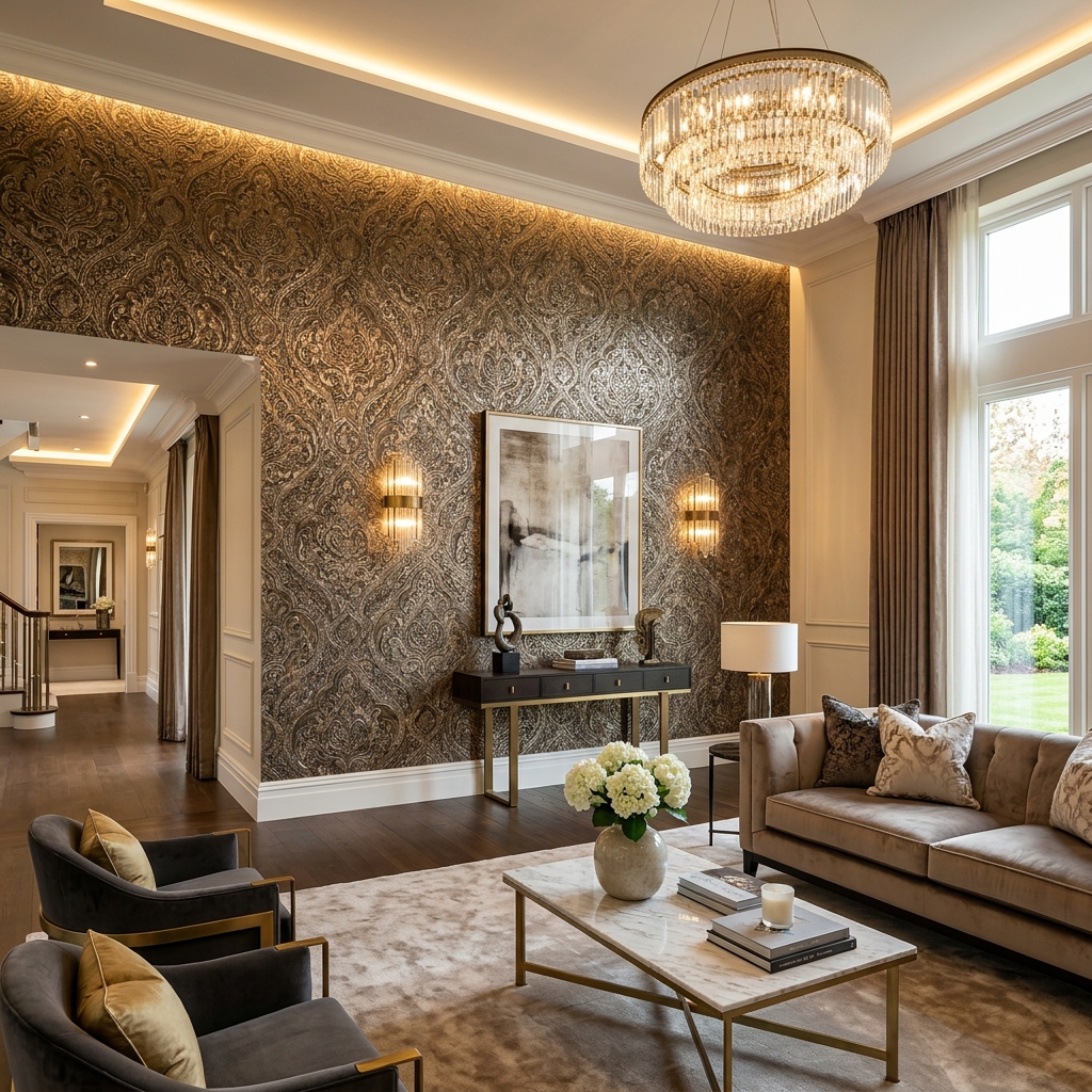 Top wallpaper designs for hall in Indore