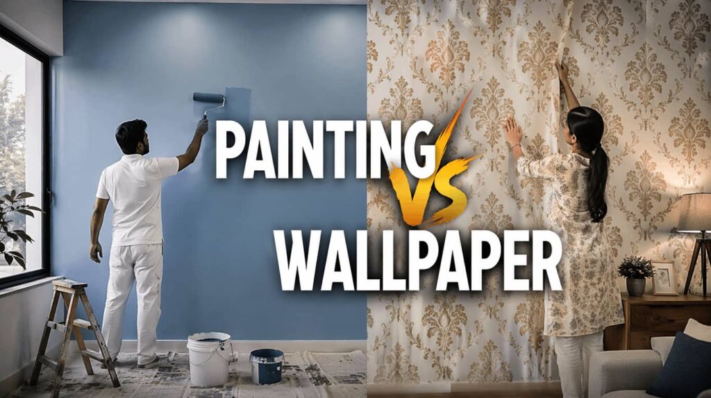 painting vs wallpaper