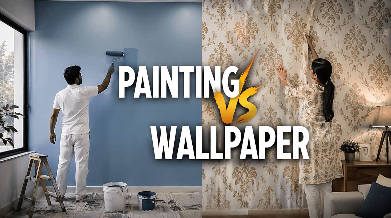 painting vs wallpaper